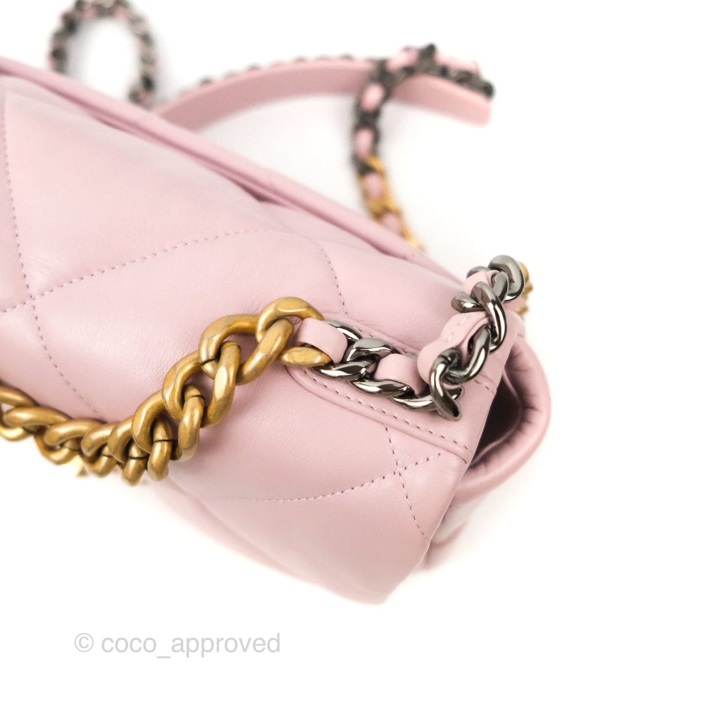 Chanel 19 Small Rose Clair Lambskin Mixed Hardware 21S