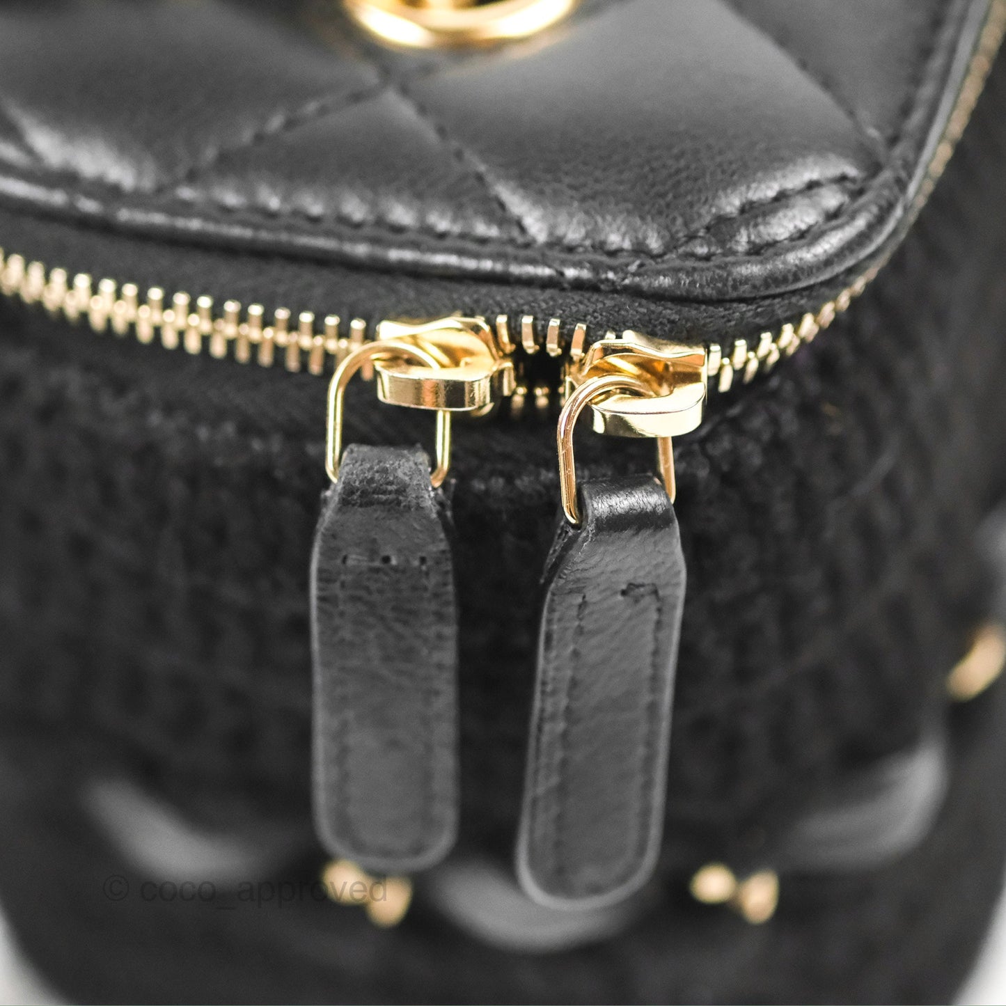 Chanel Vanity with Chain Crochet Black Lambskin Gold Hardware