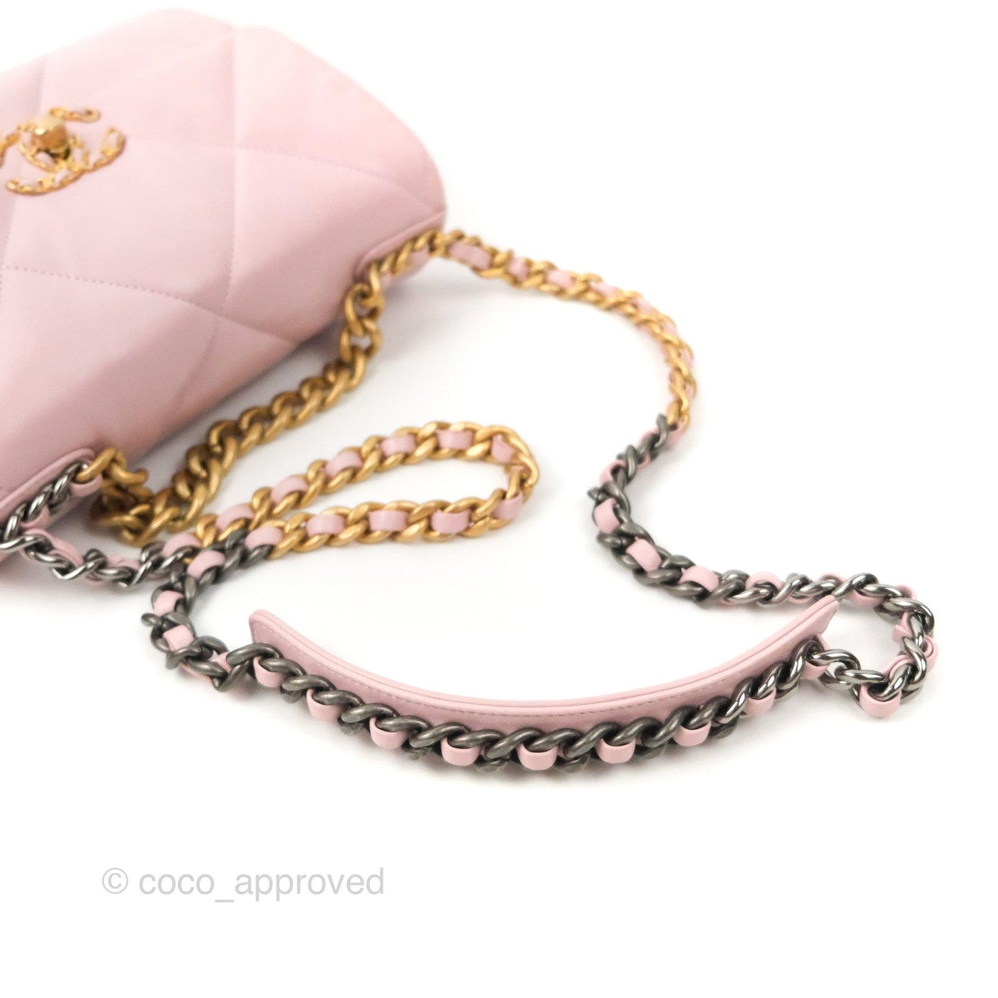Chanel 19 Small Rose Clair Lambskin Mixed Hardware 21S