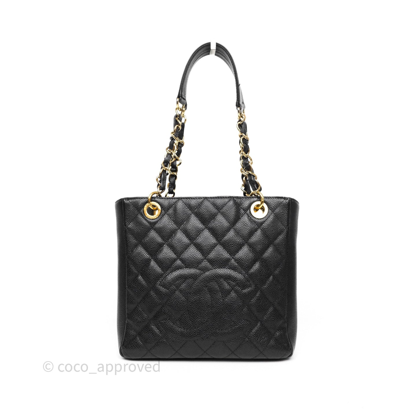 Chanel Vertical GST Black Caviar Gold Hardware