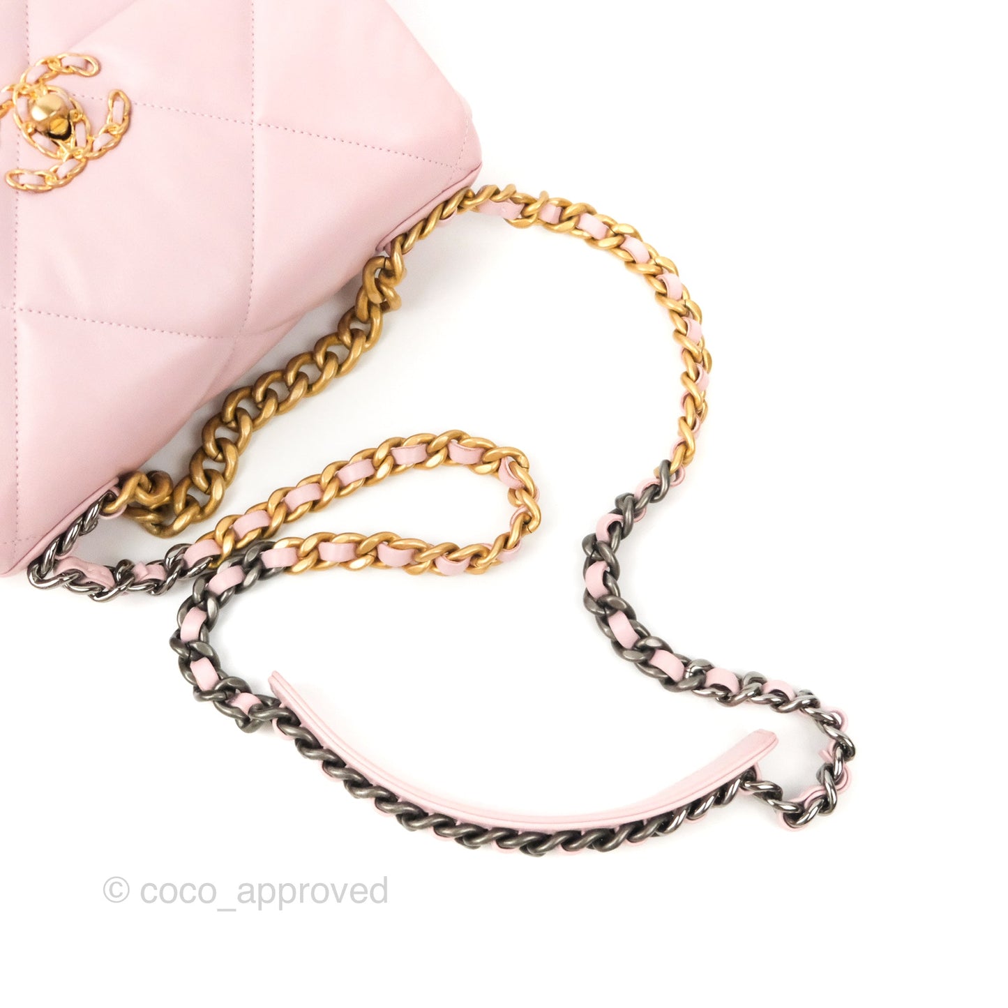 Chanel 19 Small Rose Clair Lambskin Mixed Hardware 21S
