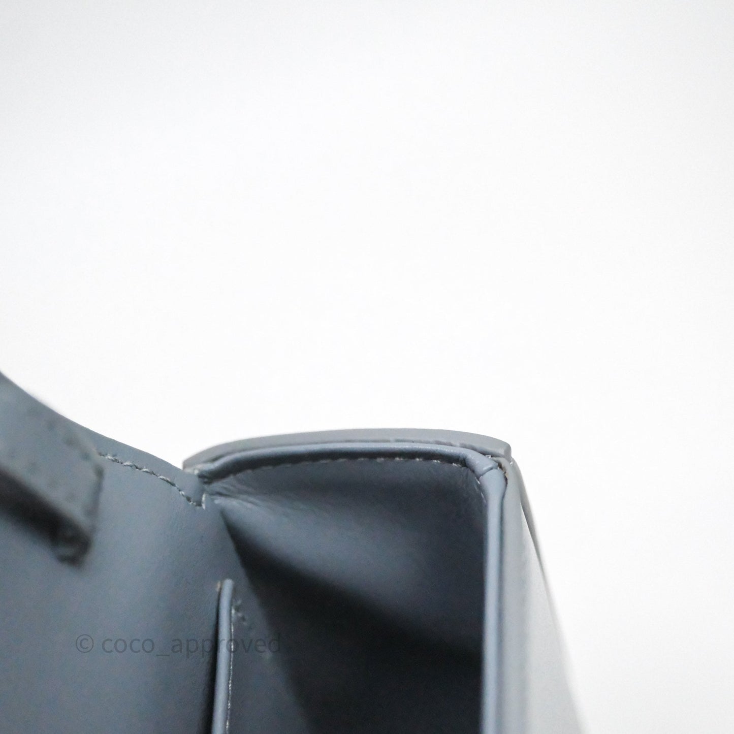 Celine Mini Triomphe Shiny Calfskin Blue Grey