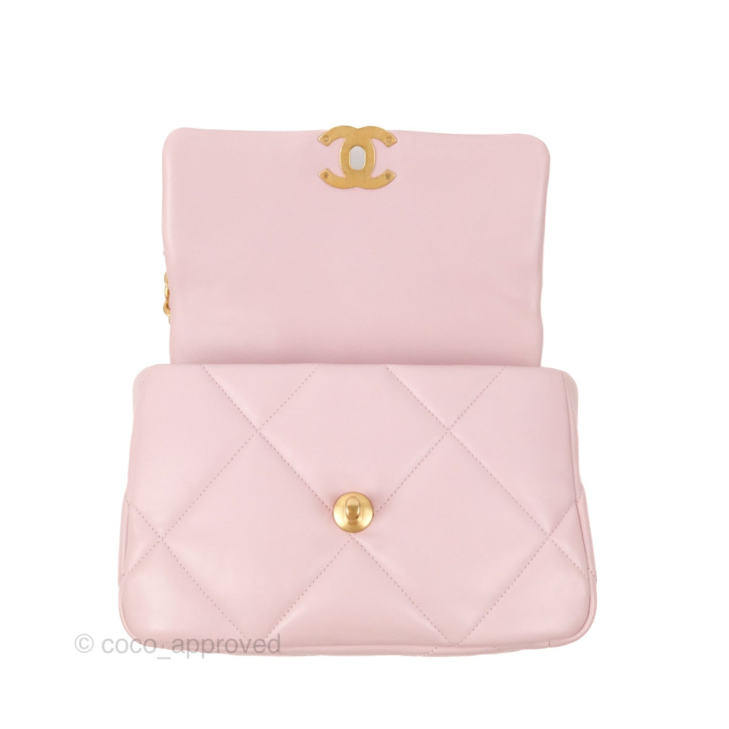 Chanel 19 Small Rose Clair Lambskin Mixed Hardware 21S