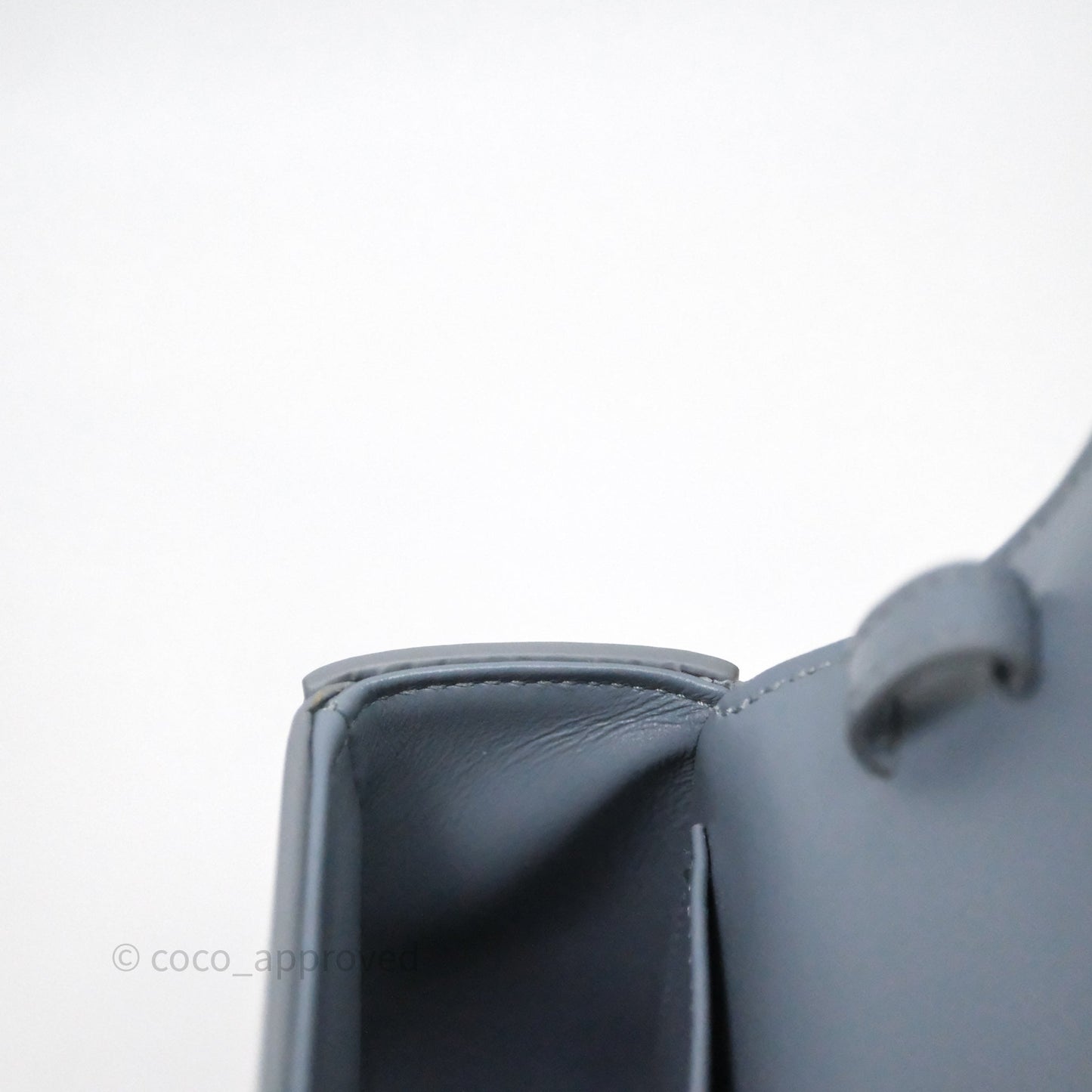 Celine Mini Triomphe Shiny Calfskin Blue Grey