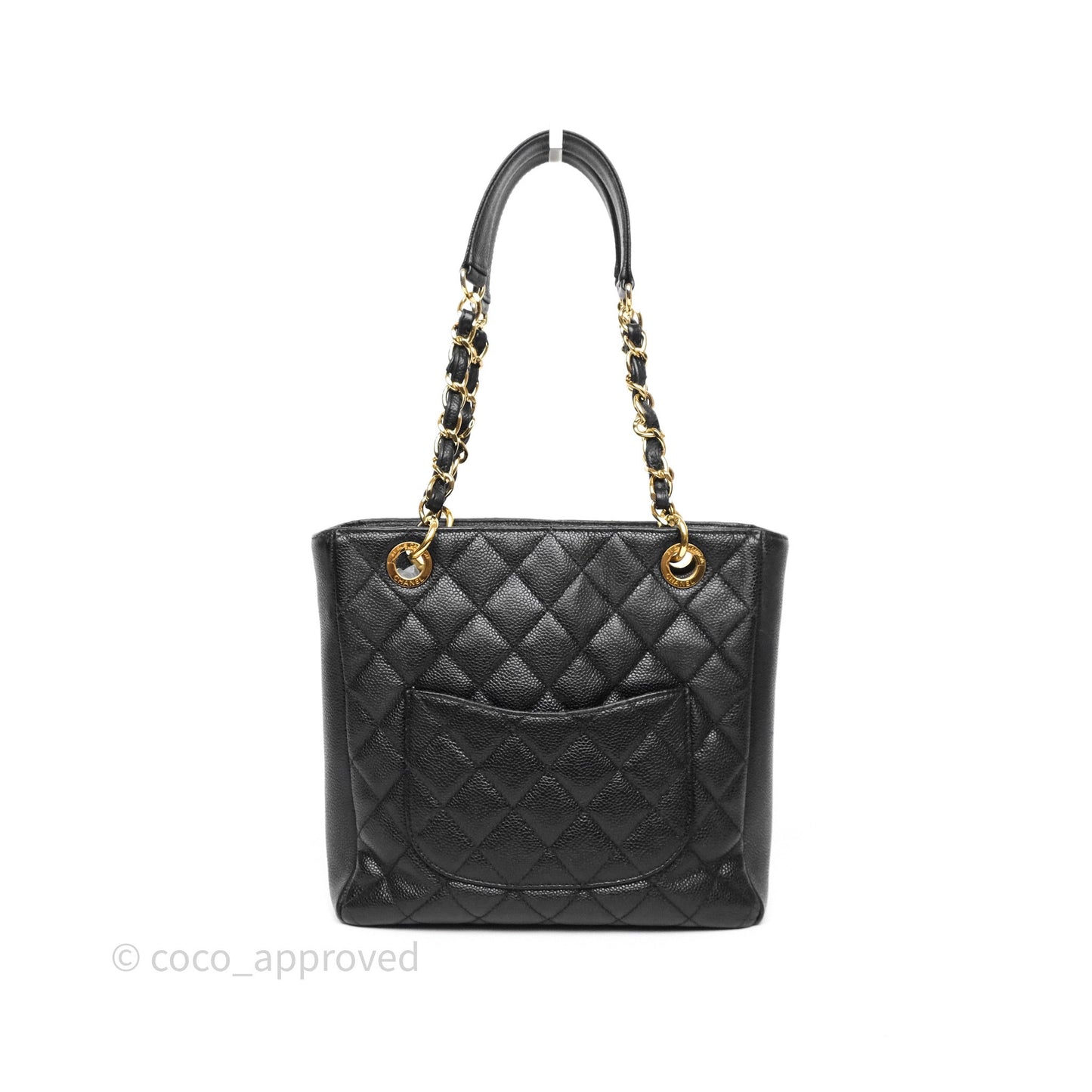 Chanel Vertical GST Black Caviar Gold Hardware
