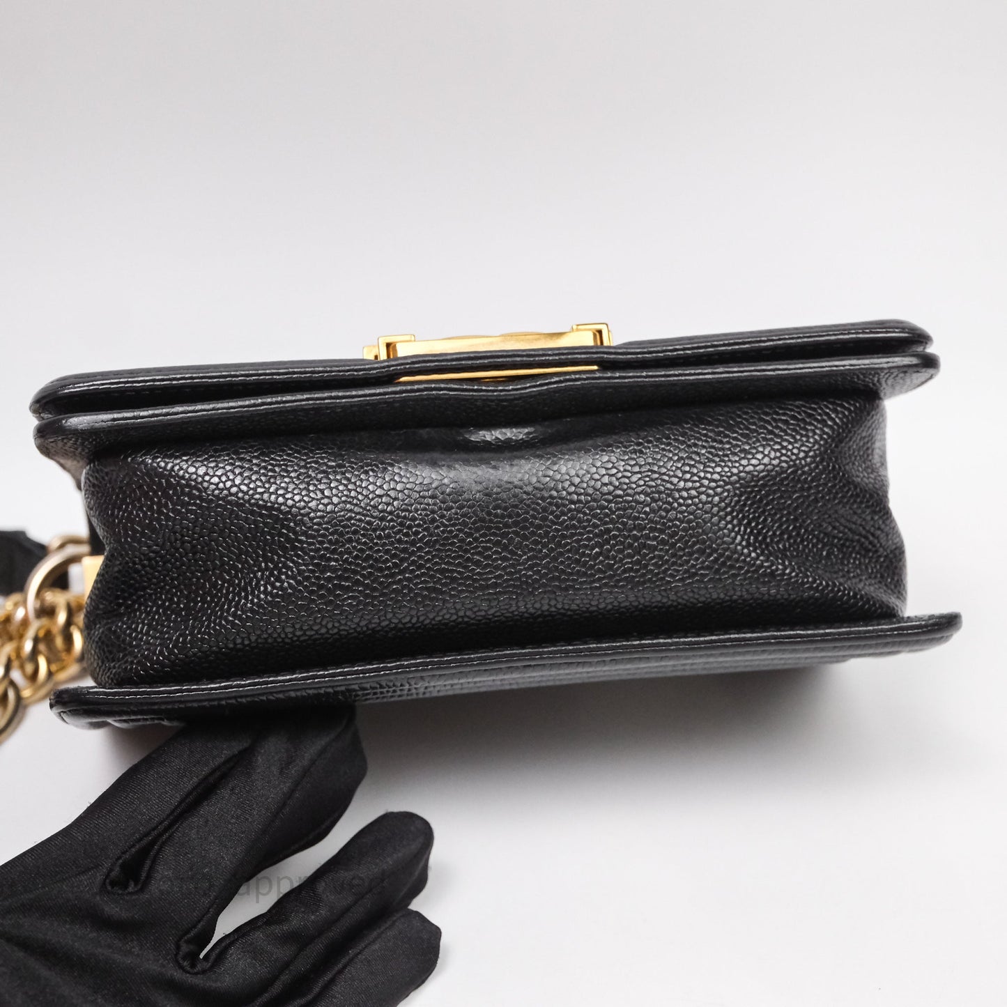 Chanel Small Boy Black Caviar Gold Hardware