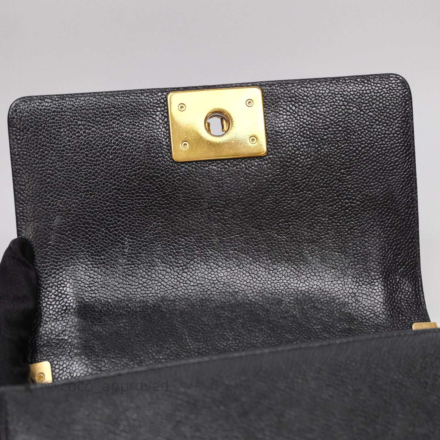 Chanel Small Boy Black Caviar Gold Hardware