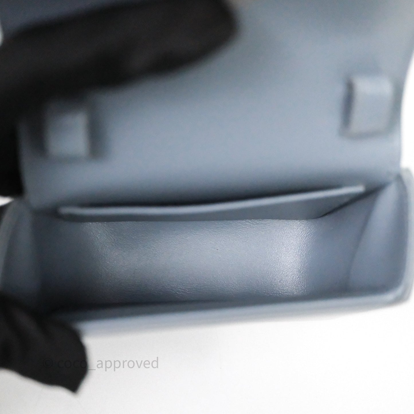 Celine Mini Triomphe Shiny Calfskin Blue Grey