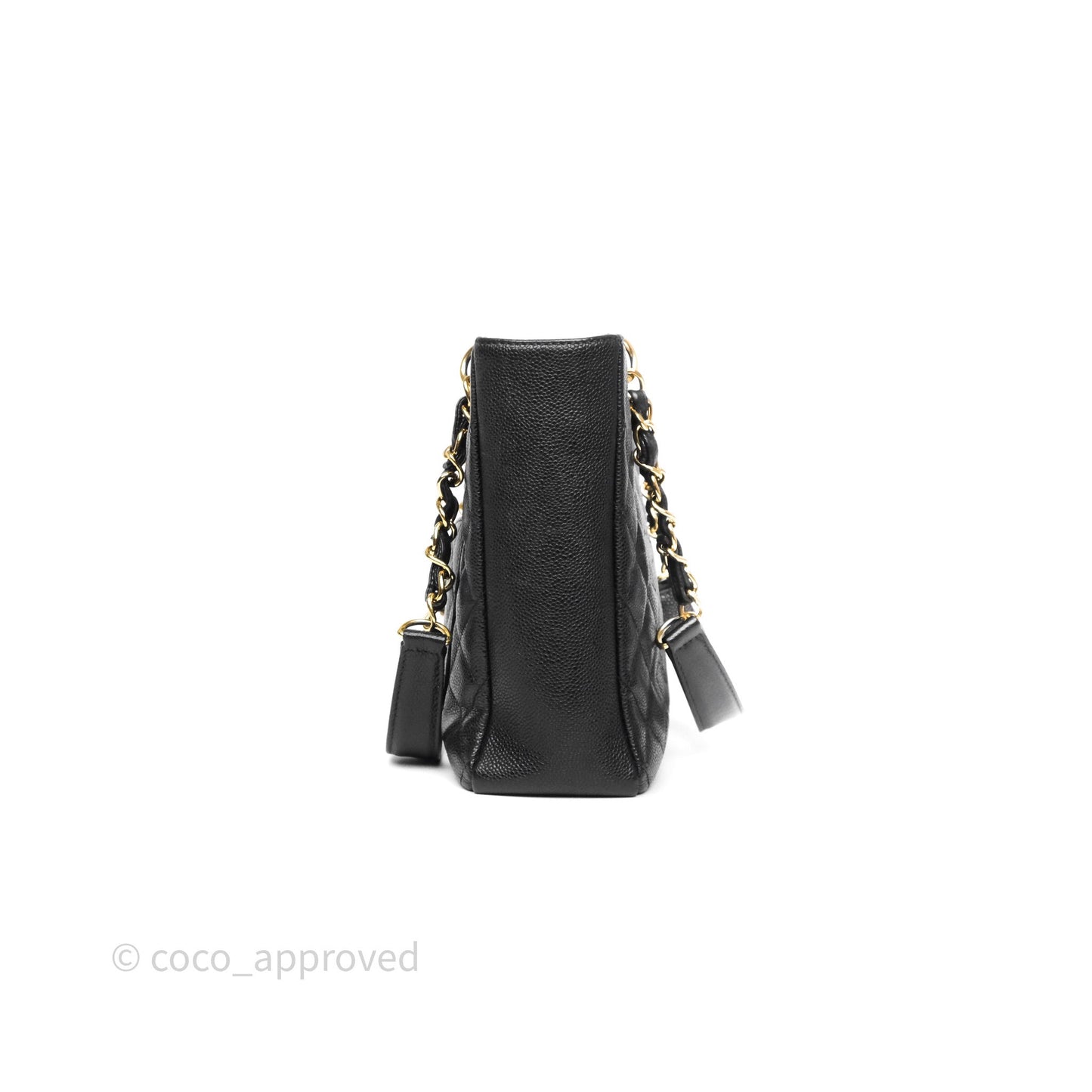 Chanel Vertical GST Black Caviar Gold Hardware