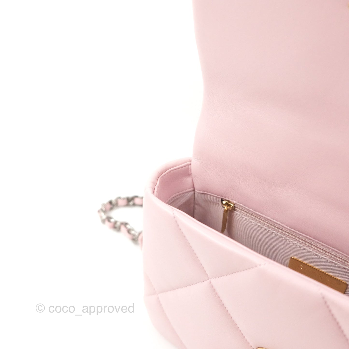 Chanel 19 Small Rose Clair Lambskin Mixed Hardware 21S
