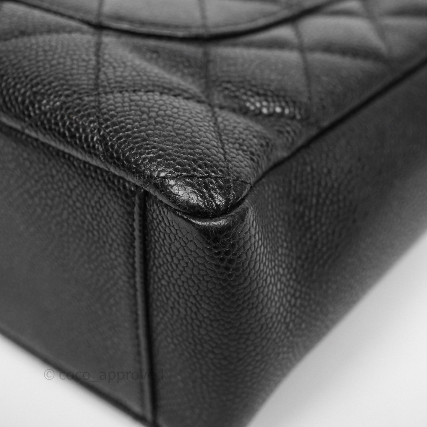 Chanel Vertical GST Black Caviar Gold Hardware