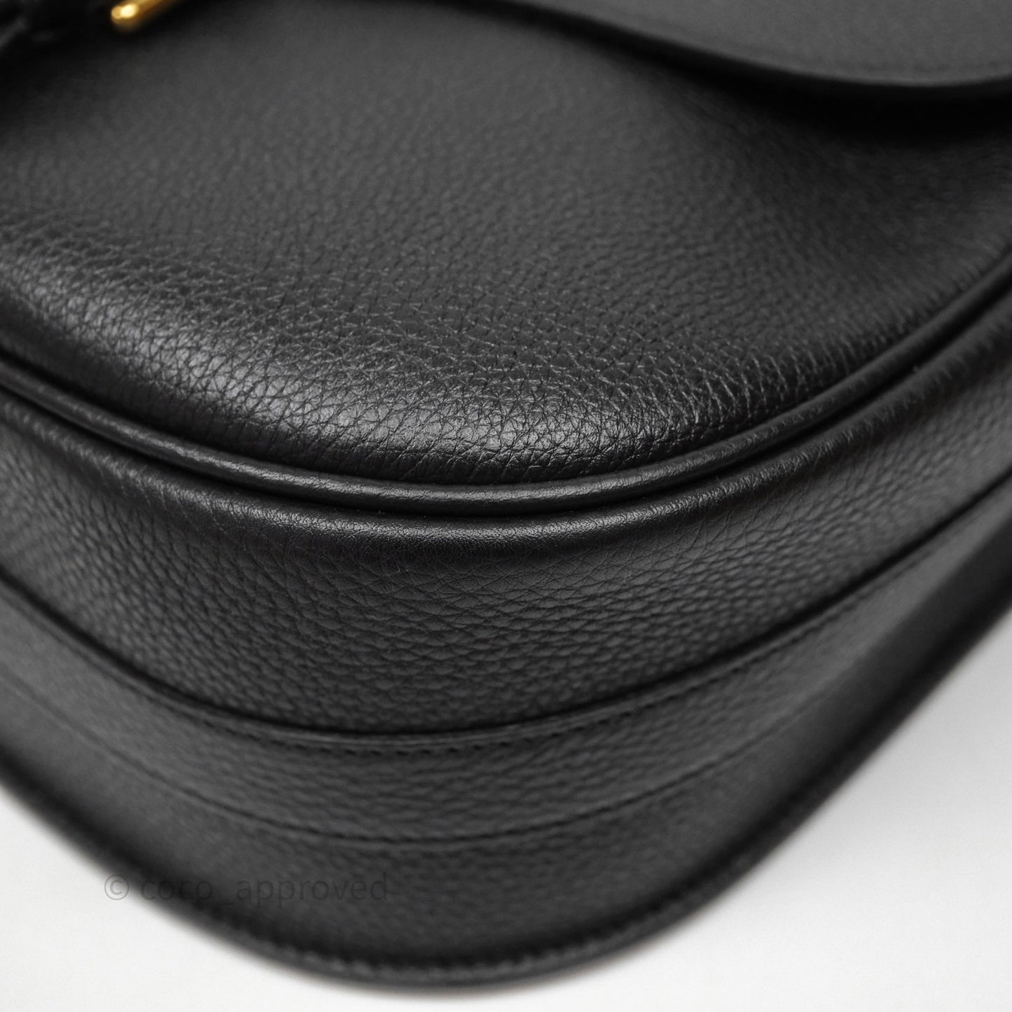 Christian Dior Large Bobby Flap Black Grained Calfskin