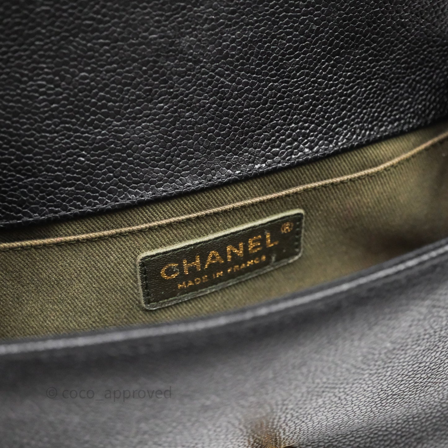 Chanel Small Boy Black Caviar Gold Hardware