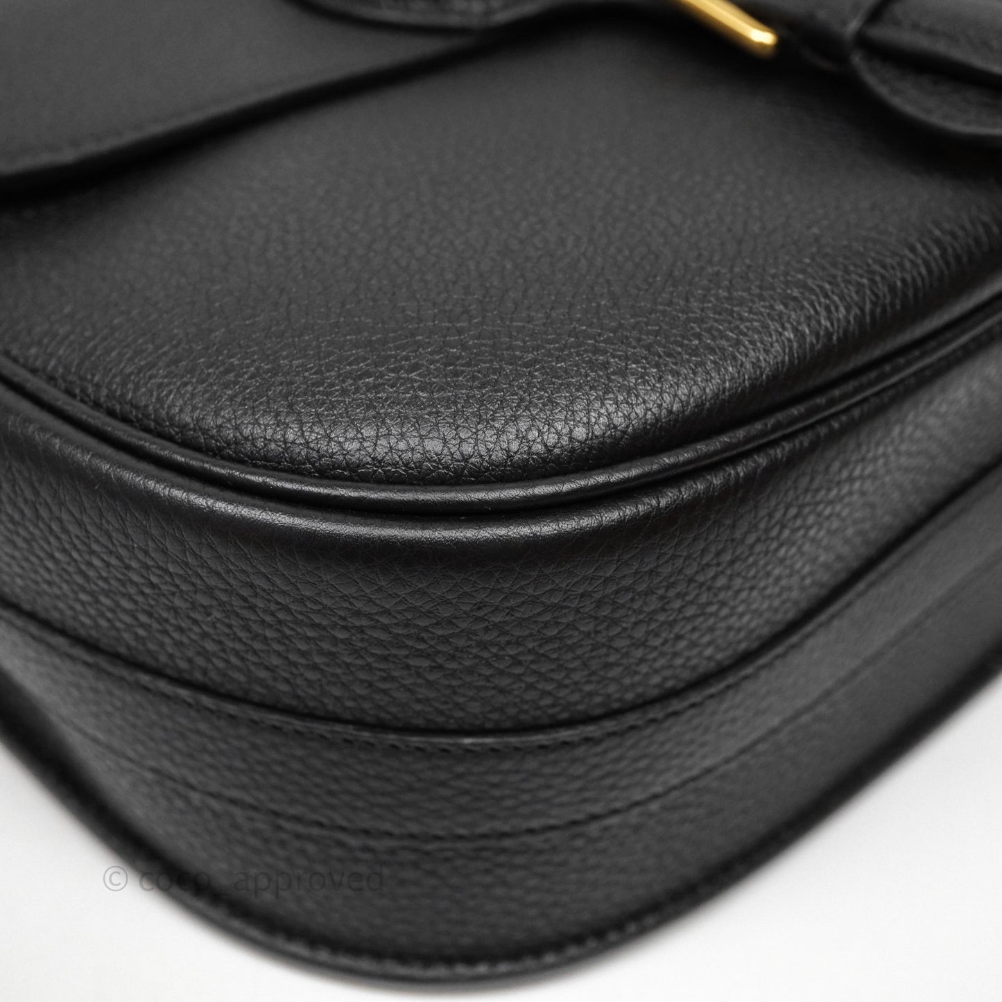 Christian Dior Large Bobby Flap Black Grained Calfskin