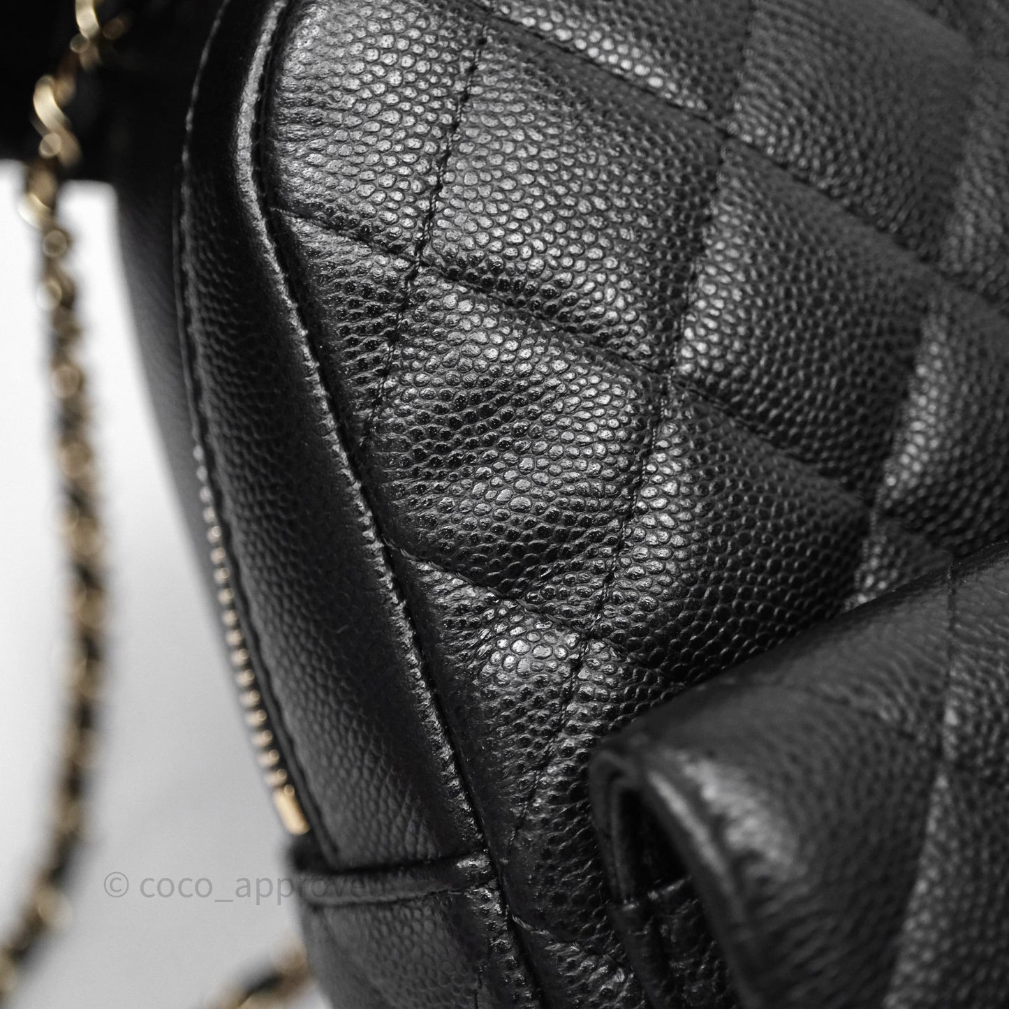 Chanel Classic Mini Backpack Black Caviar Gold Hardware