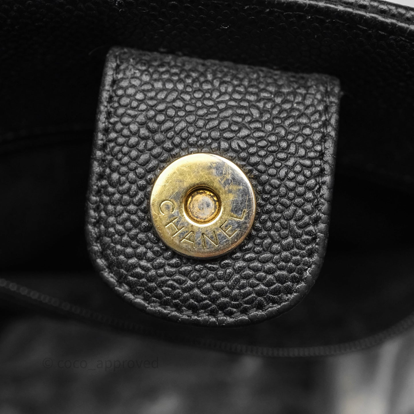 Chanel Vertical GST Black Caviar Gold Hardware