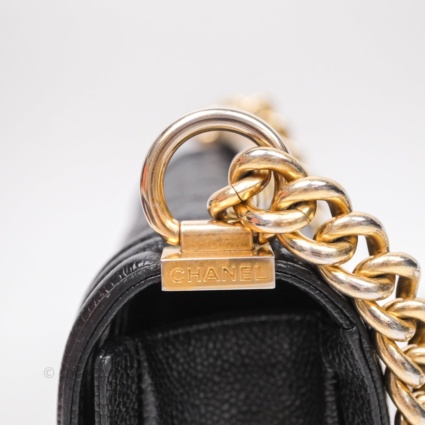 Chanel Small Boy Black Caviar Gold Hardware
