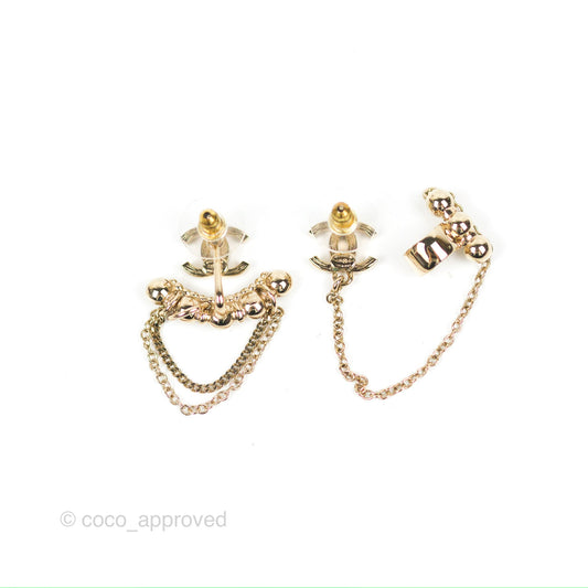 Chanel Earrings Earcuff Crystal Gold