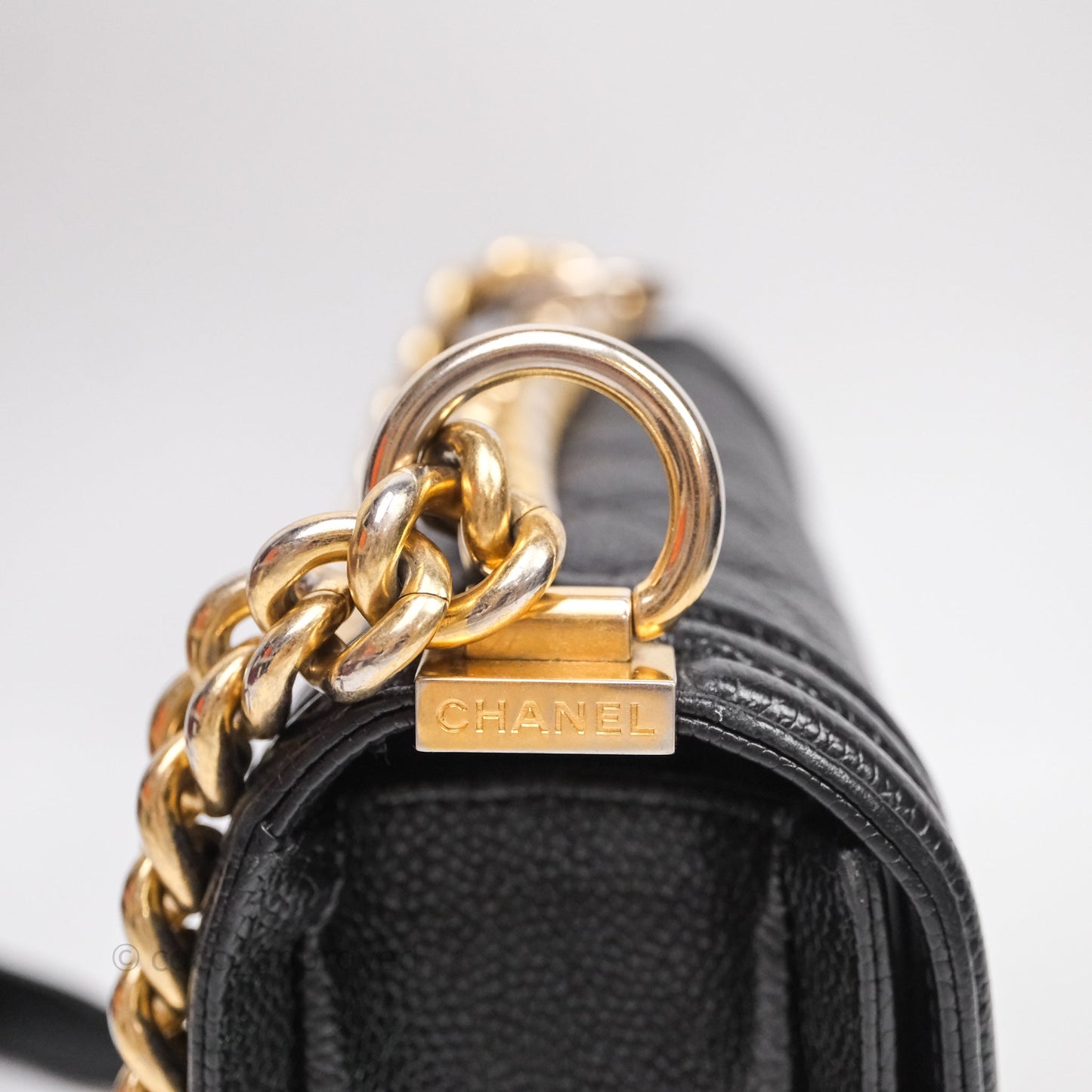 Chanel Small Boy Black Caviar Gold Hardware