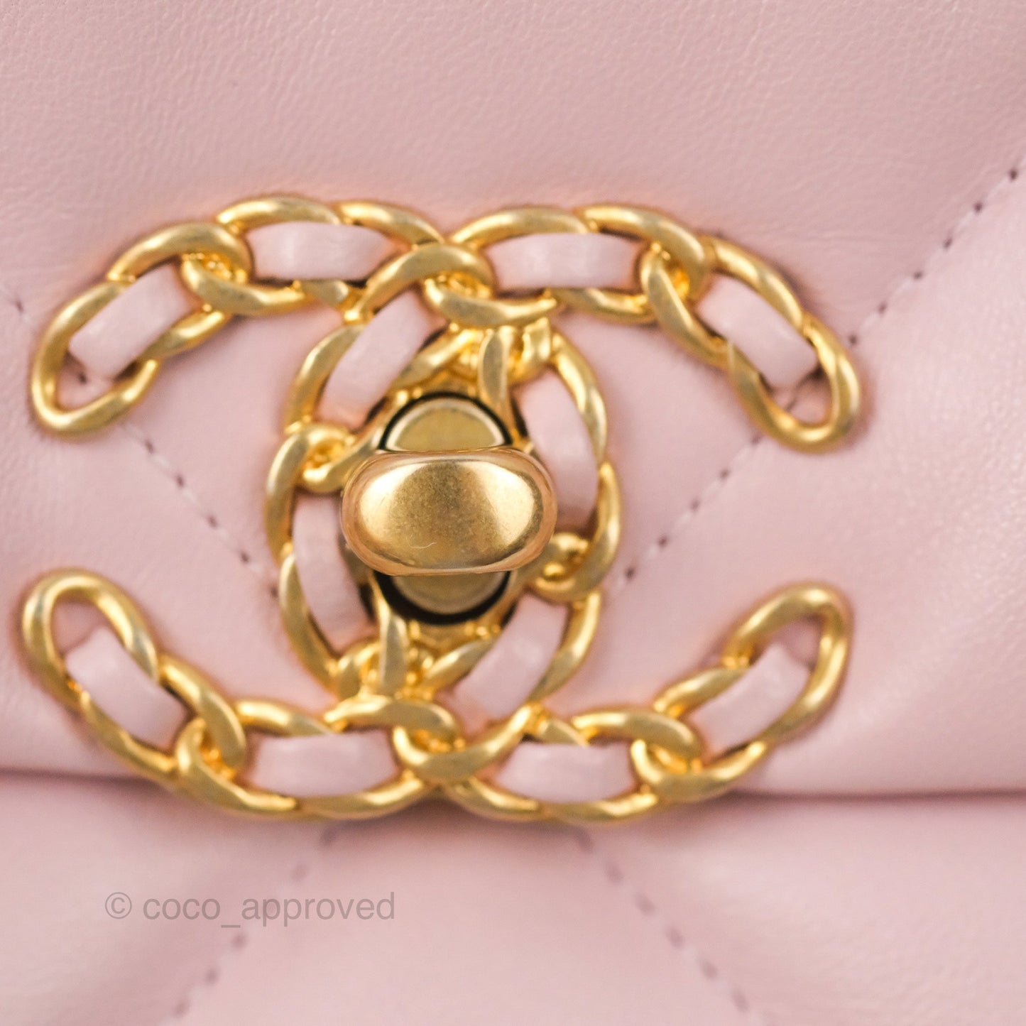 Chanel 19 Small Rose Clair Lambskin Mixed Hardware 21S