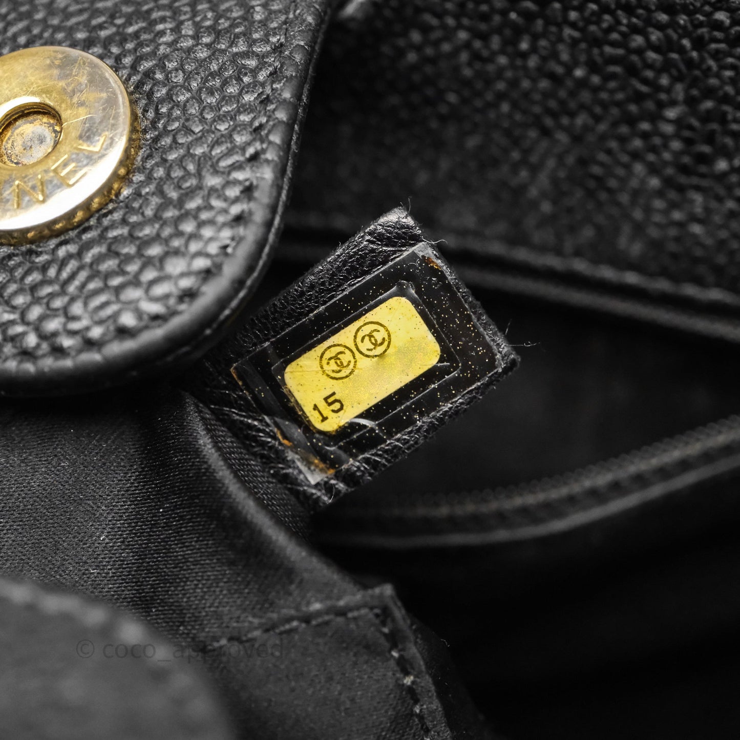 Chanel Vertical GST Black Caviar Gold Hardware