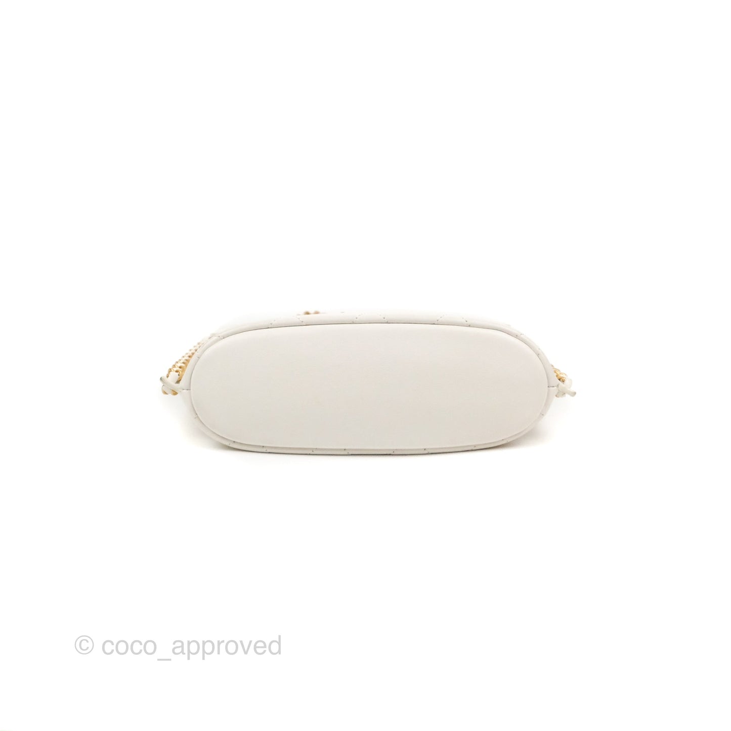 Chanel Hobo Bag White Calfskin Aged Gold Hardware 21S