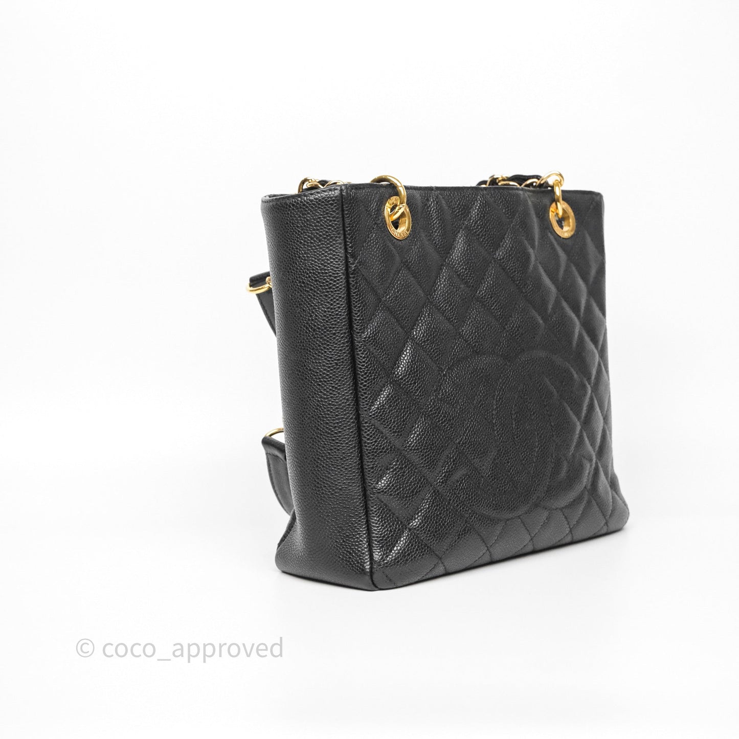Chanel Vertical GST Black Caviar Gold Hardware