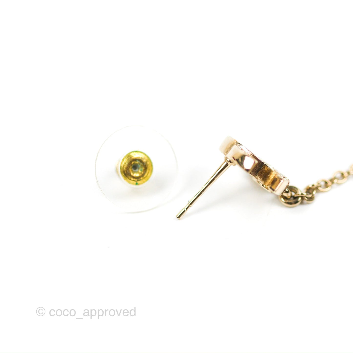 Chanel Earrings Earcuff Crystal Gold