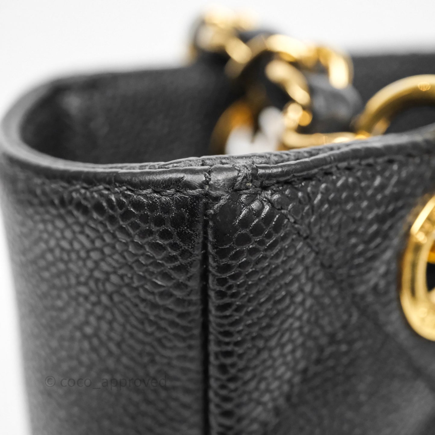 Chanel Vertical GST Black Caviar Gold Hardware