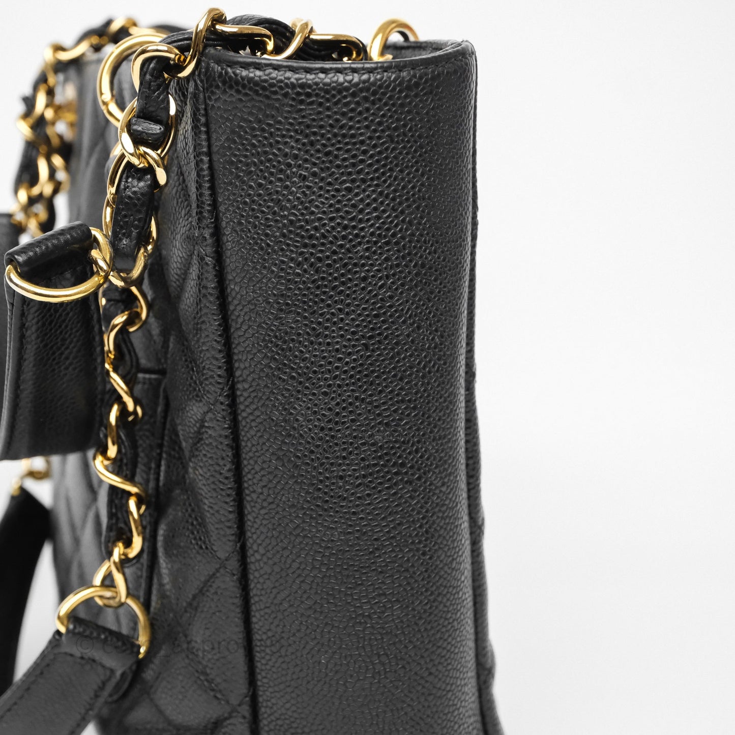 Chanel Vertical GST Black Caviar Gold Hardware