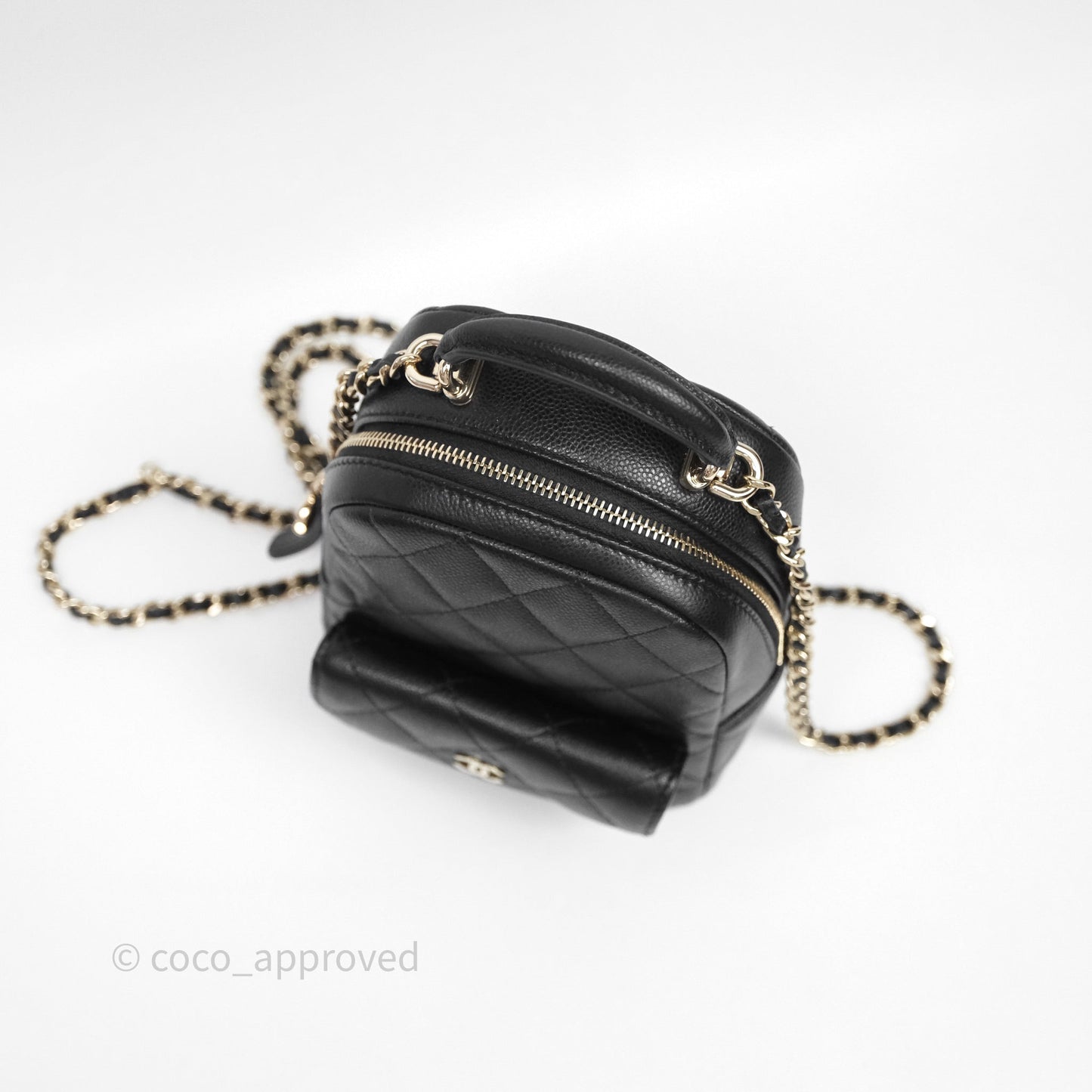 Chanel Classic Mini Backpack Black Caviar Gold Hardware