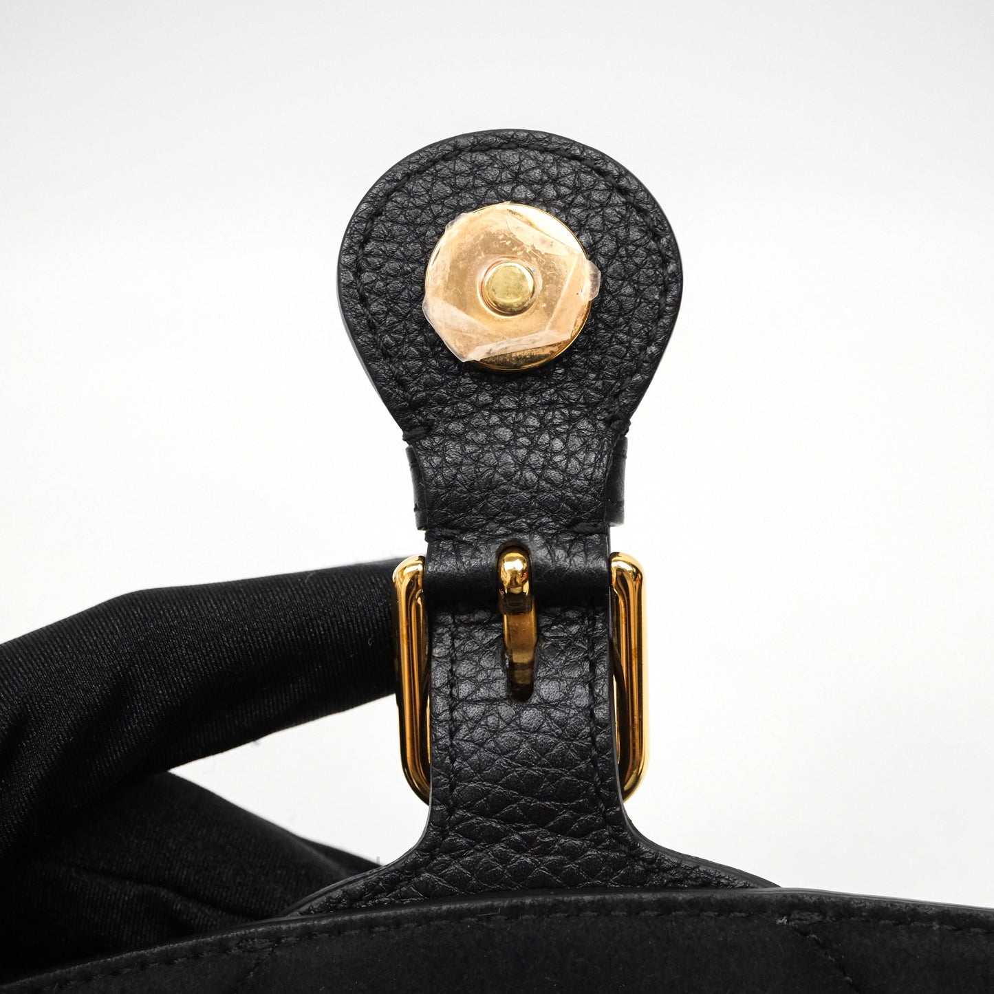 Christian Dior Large Bobby Flap Black Grained Calfskin