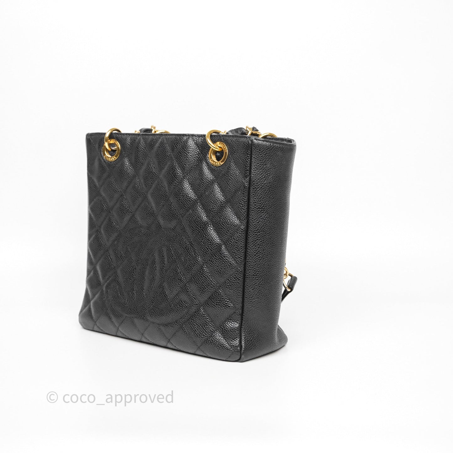 Chanel Vertical GST Black Caviar Gold Hardware