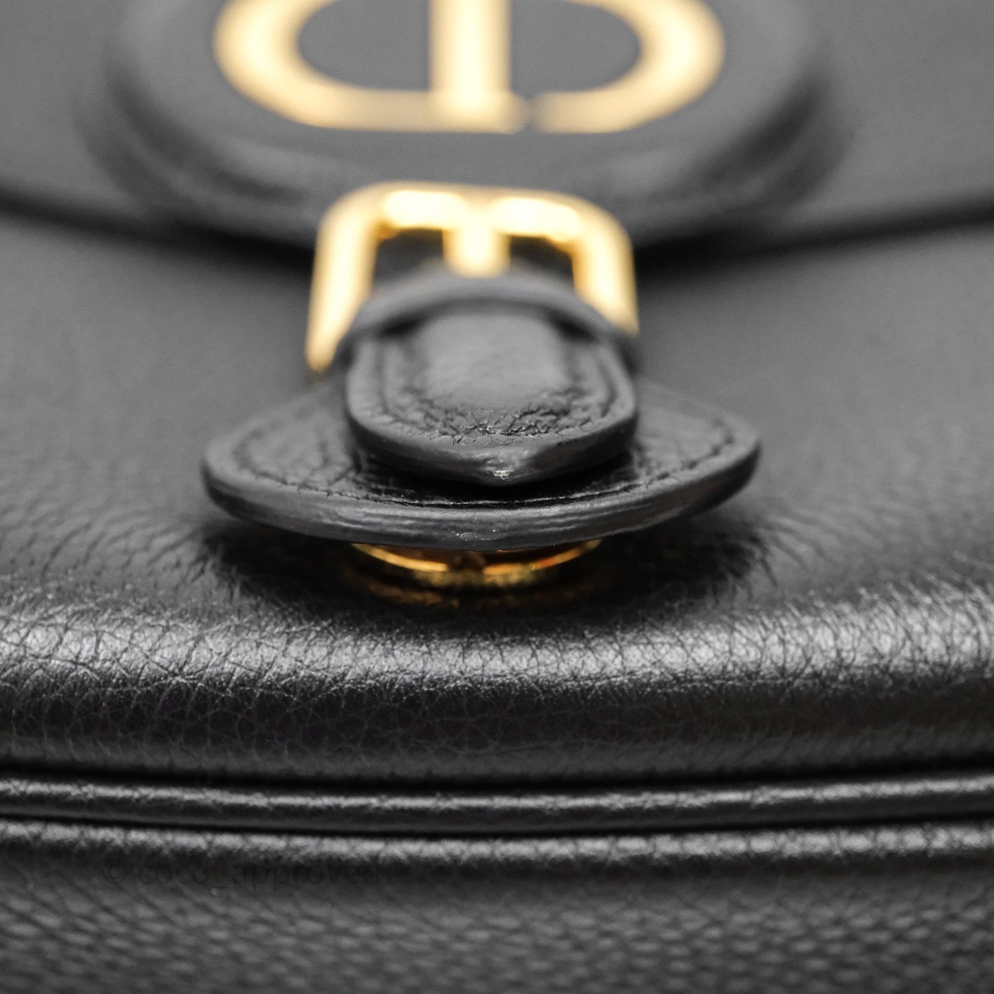 Christian Dior Large Bobby Flap Black Grained Calfskin