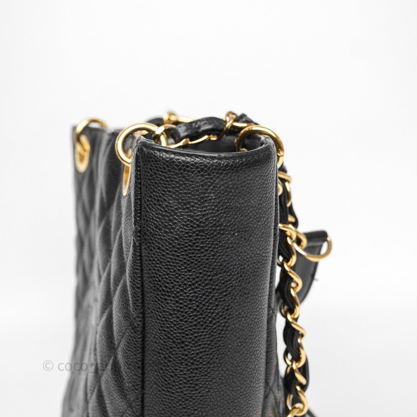 Chanel Vertical GST Black Caviar Gold Hardware