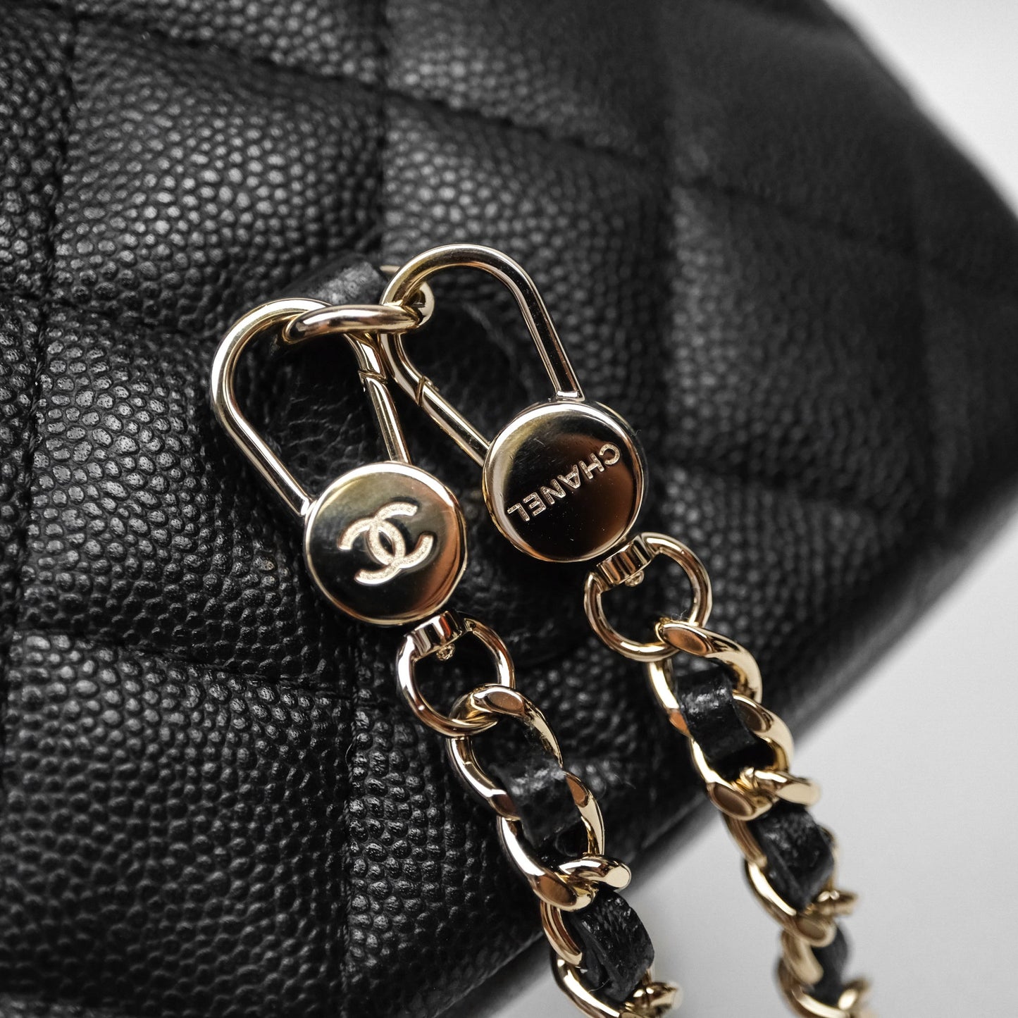 Chanel Classic Mini Backpack Black Caviar Gold Hardware