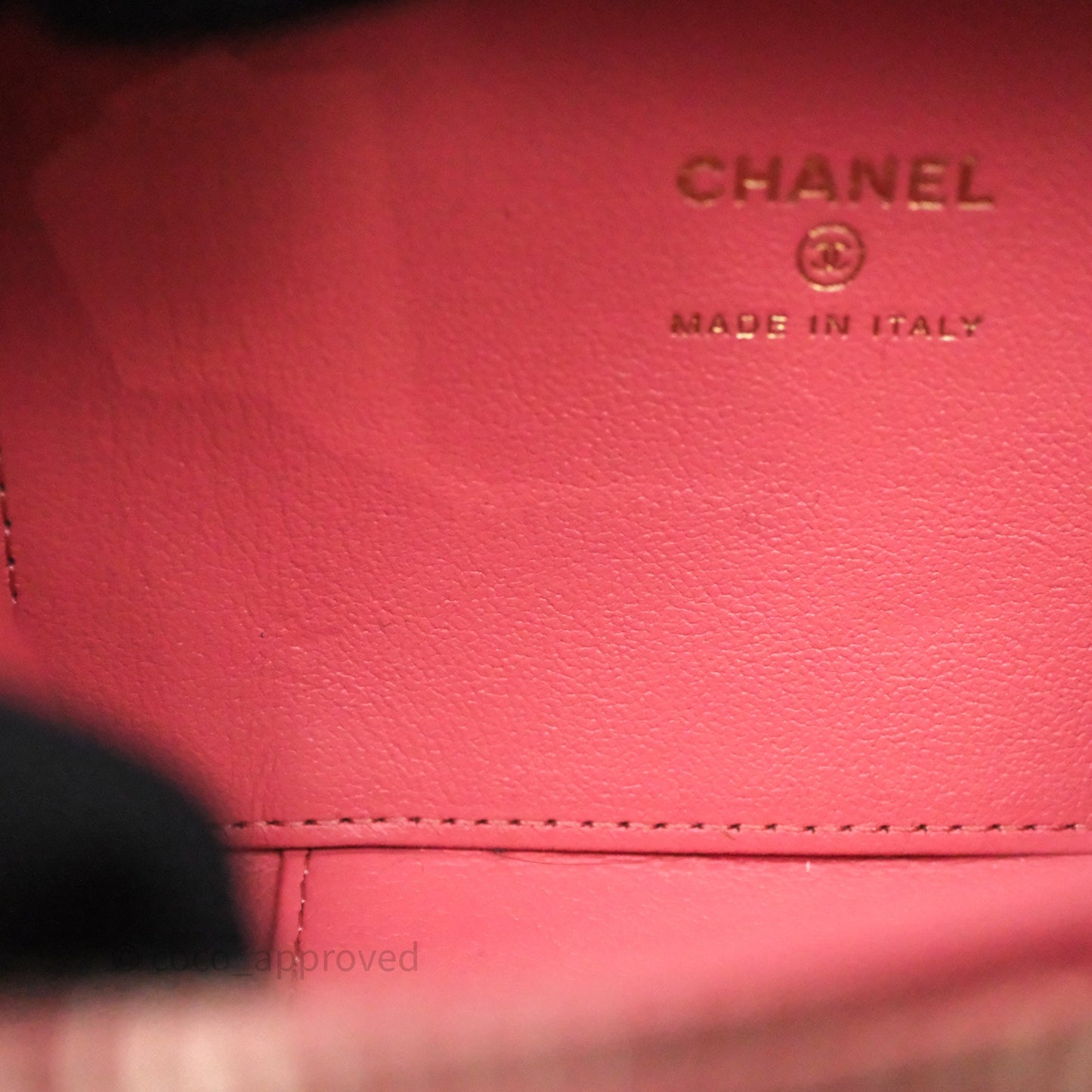 Chanel Top Handle Vanity Case Pink Lambskin Aged Gold Hardware
