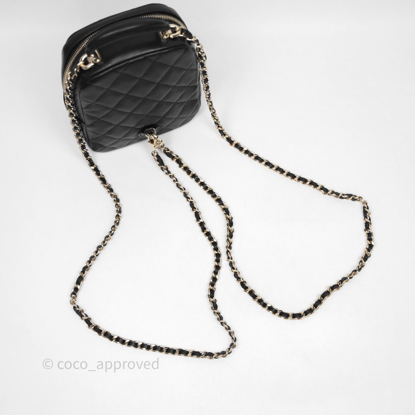Chanel Classic Mini Backpack Black Caviar Gold Hardware