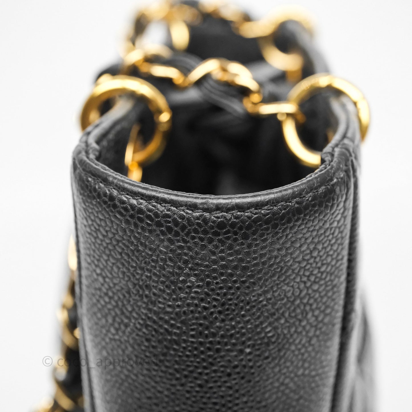 Chanel Vertical GST Black Caviar Gold Hardware