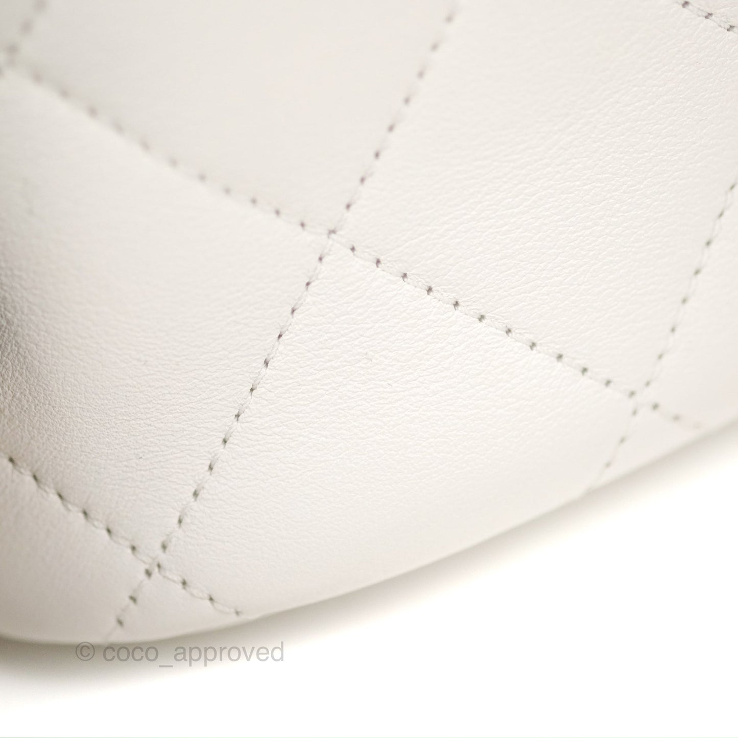 Chanel Hobo Bag White Calfskin Aged Gold Hardware 21S