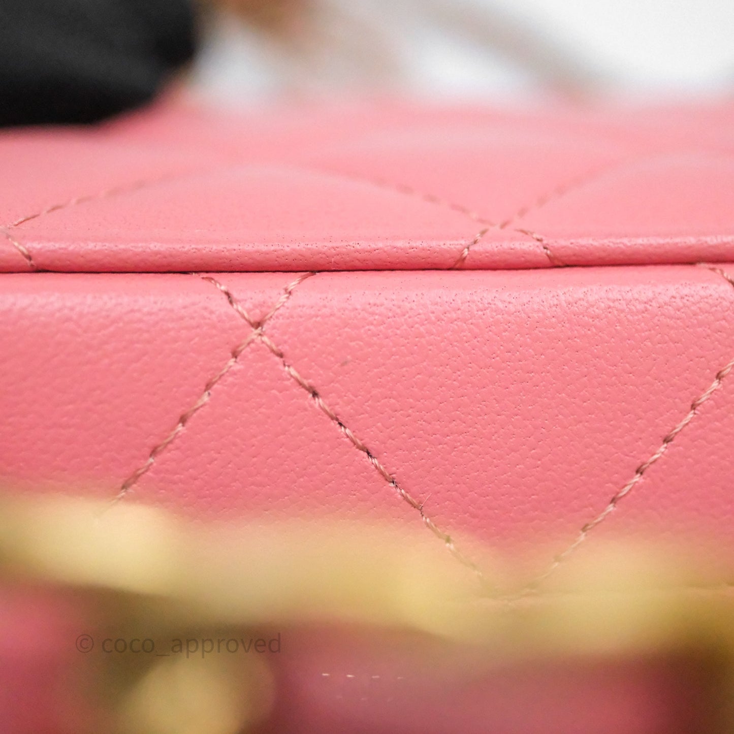 Chanel Top Handle Vanity Case Pink Lambskin Aged Gold Hardware