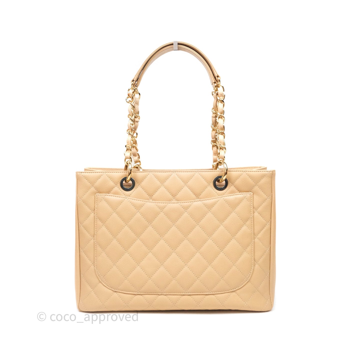 Chanel GST Beige Caviar Gold Hardware