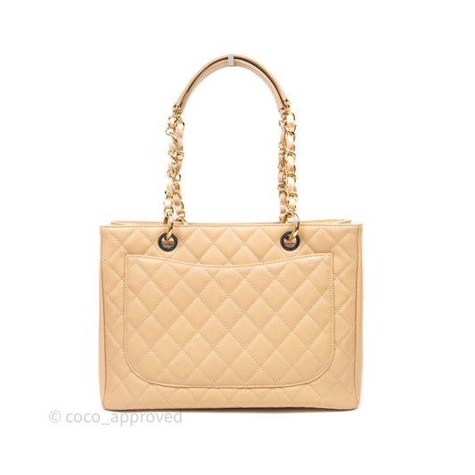 Chanel GST Beige Caviar Gold Hardware