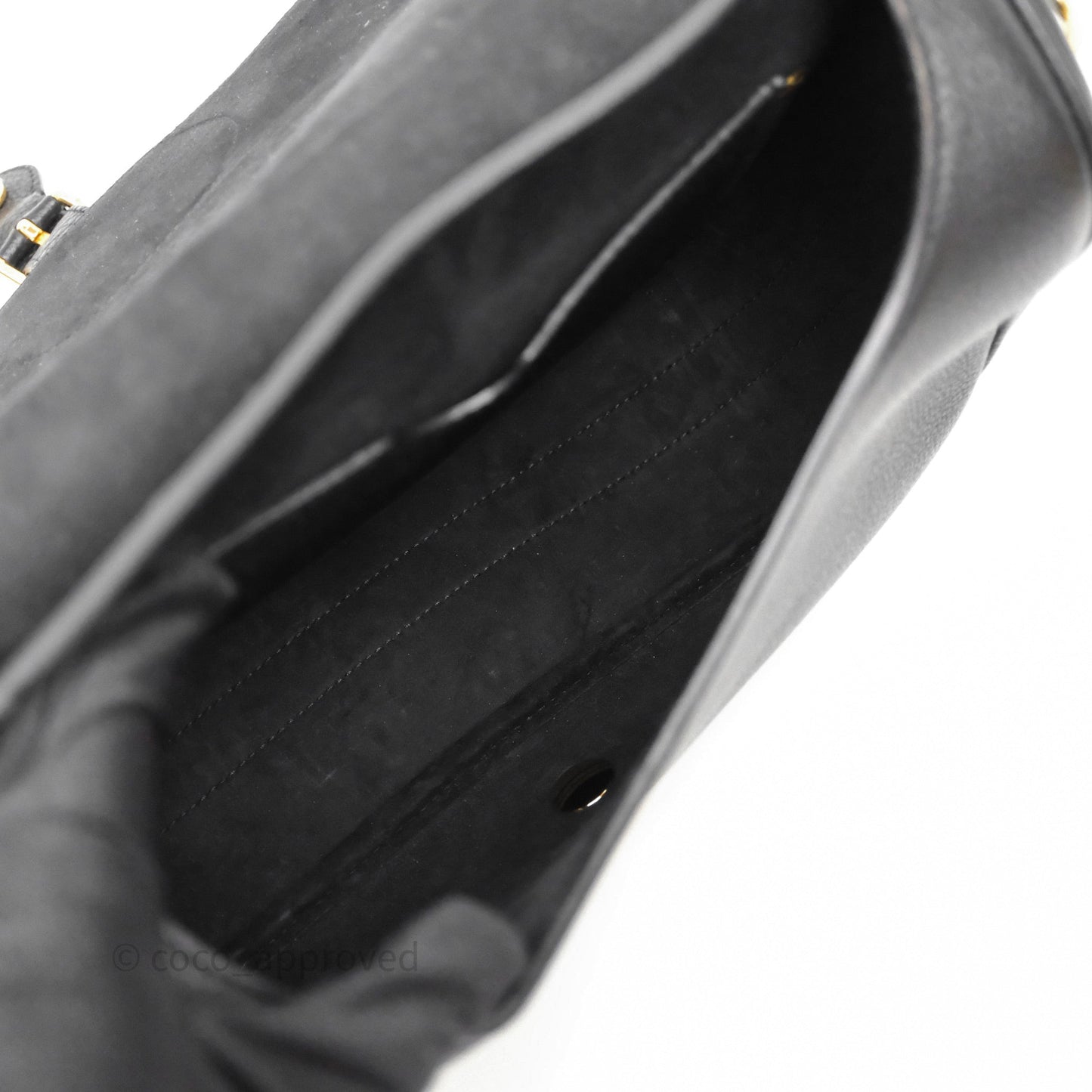 Christian Dior Large Bobby Flap Black Grained Calfskin