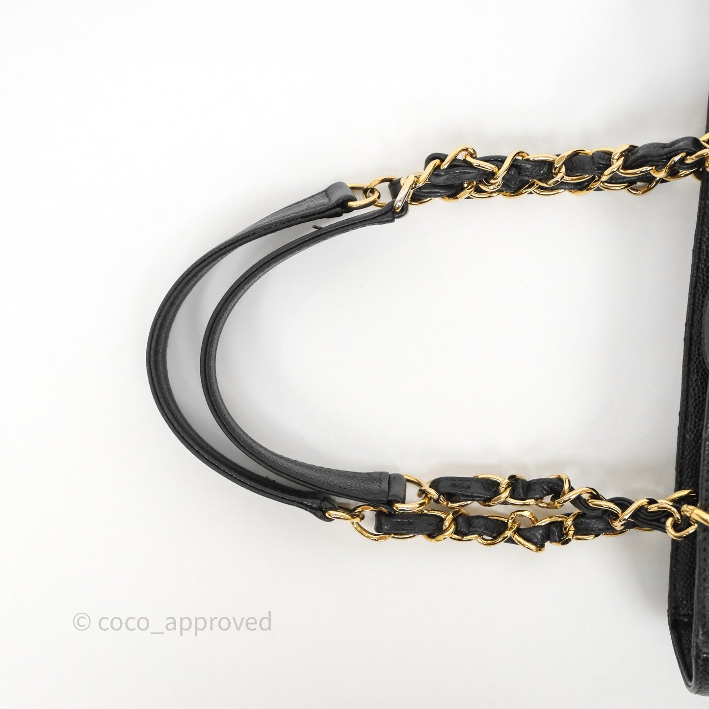 Chanel Vertical GST Black Caviar Gold Hardware