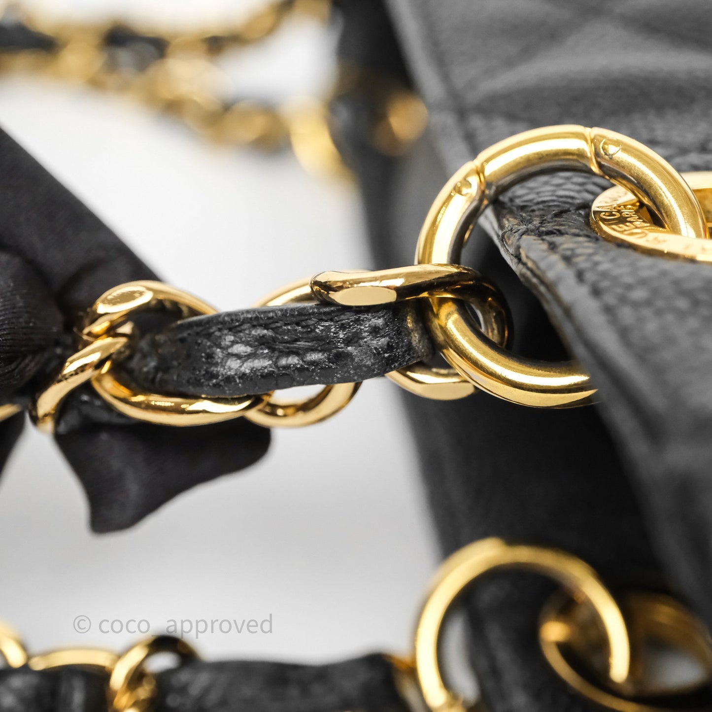 Chanel Vertical GST Black Caviar Gold Hardware