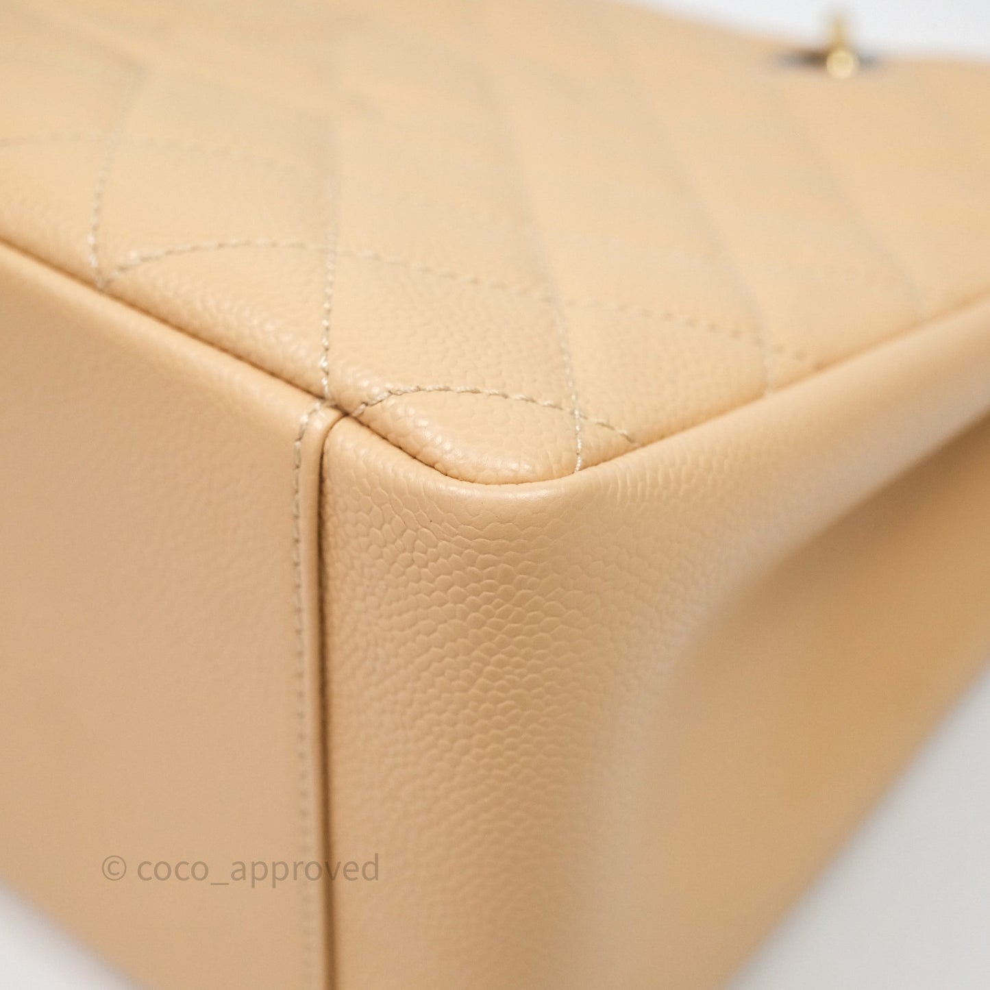 Chanel GST Beige Caviar Gold Hardware