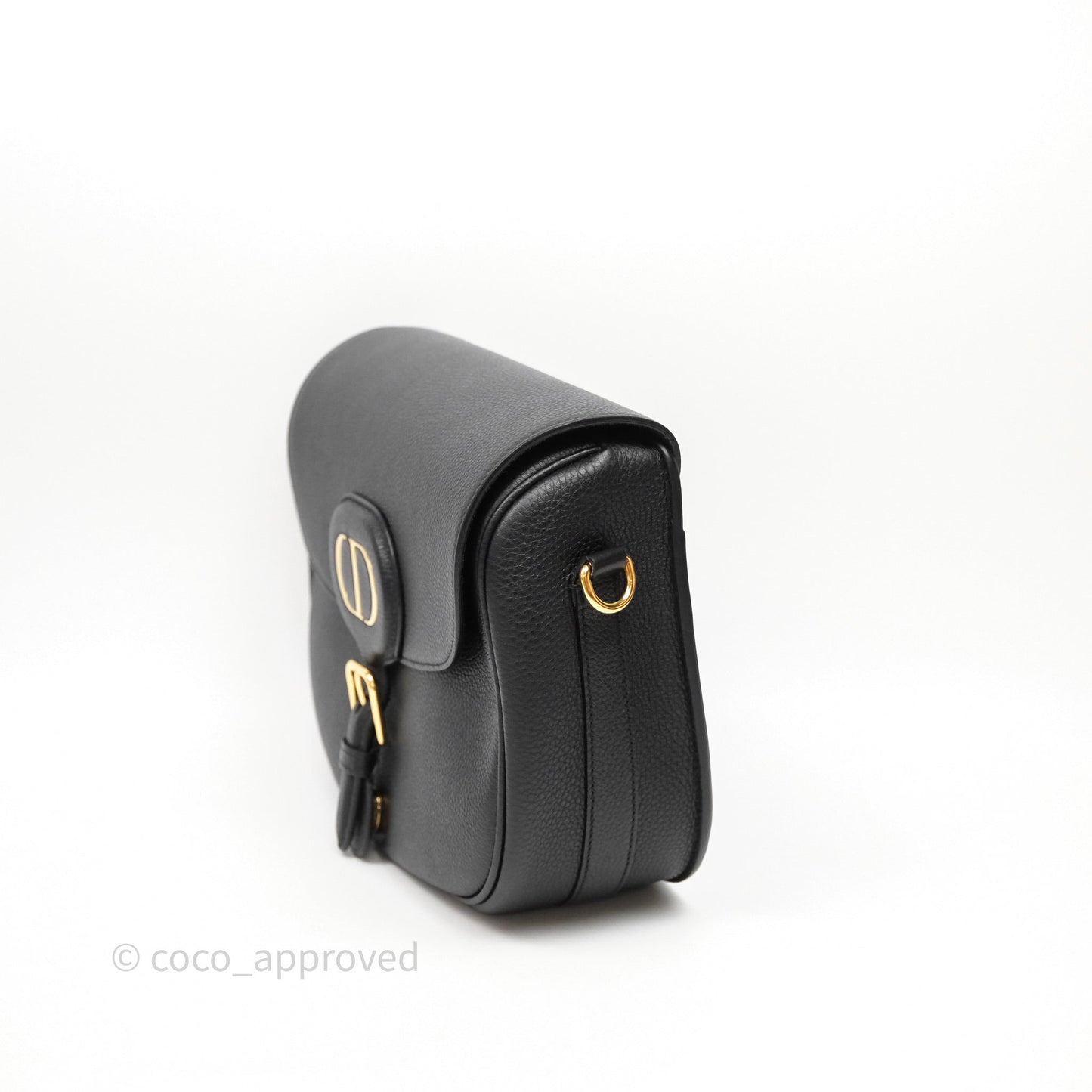 Christian Dior Large Bobby Flap Black Grained Calfskin