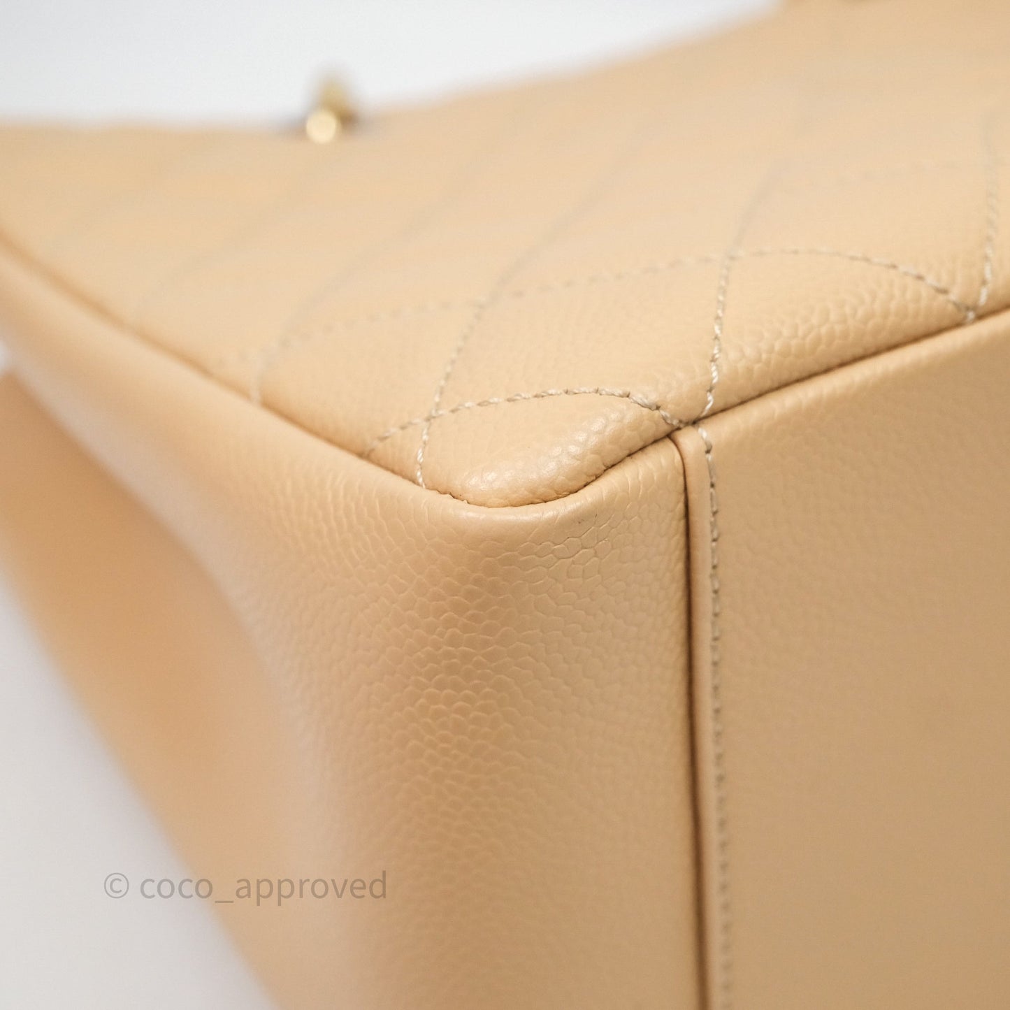 Chanel GST Beige Caviar Gold Hardware