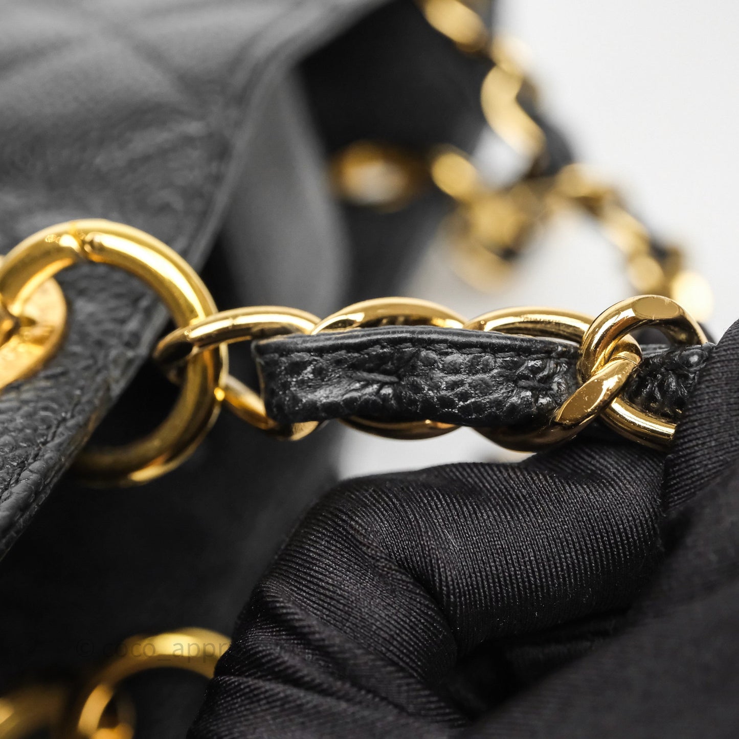 Chanel Vertical GST Black Caviar Gold Hardware